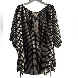 Michael Kors Black and White Relaxed Blouse